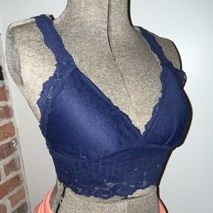 Aerie Navy Blue Soft Lace Bralette